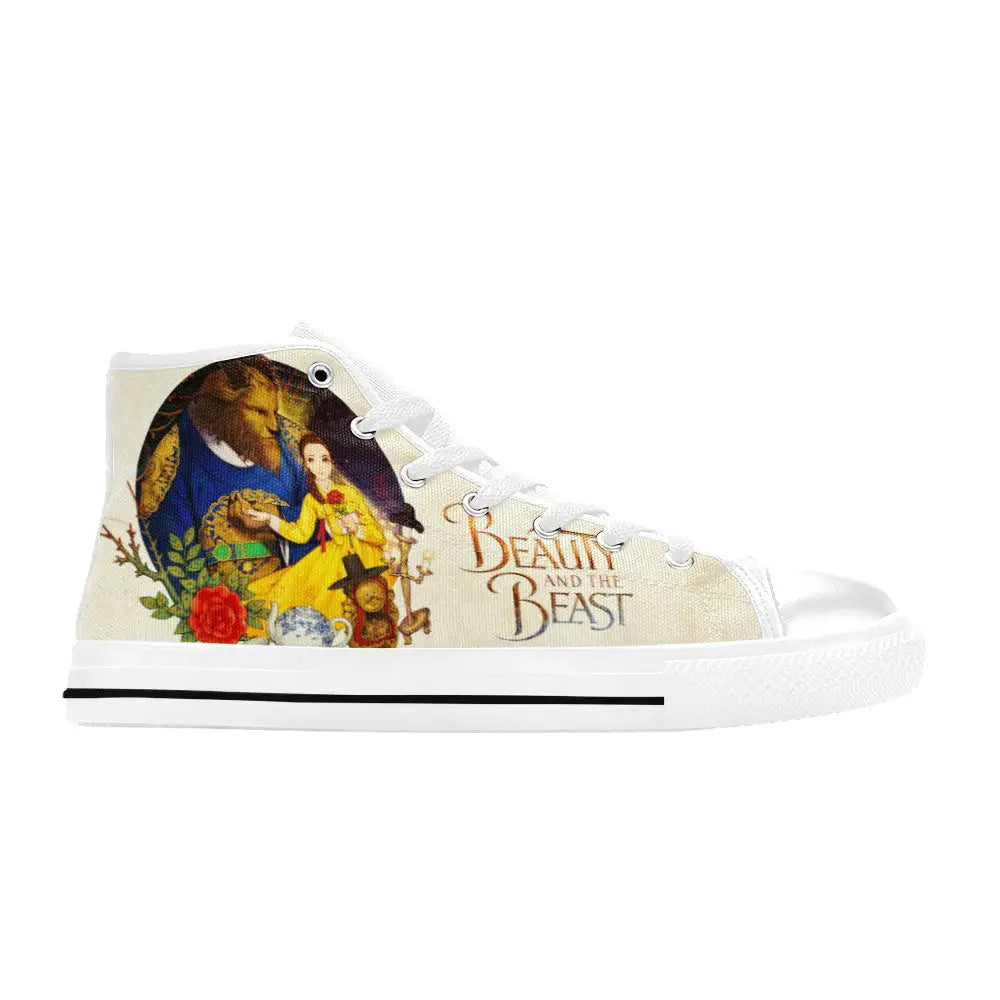 Princess Belle Beauty and the Beast Custom High Top Sneakers Shoes