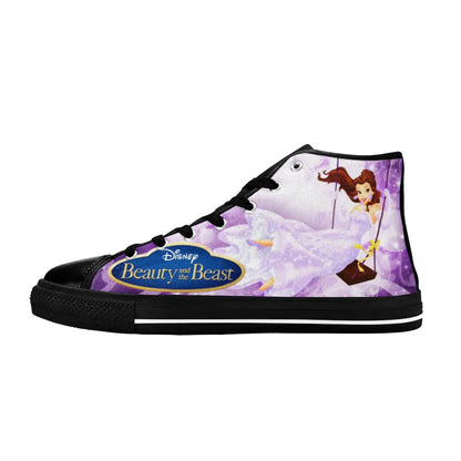 Princess Belle Beauty and the Beast Custom High Top Sneakers Shoes