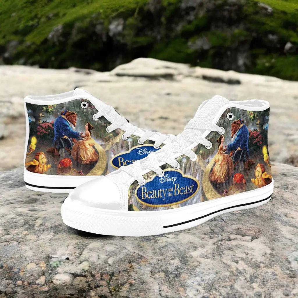 Princess Belle Beauty and the Beast Custom High Top Sneakers Shoes