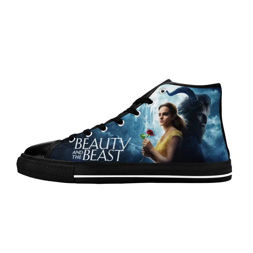 Princess Belle Beauty and the Beast Custom High Top Sneakers Shoes