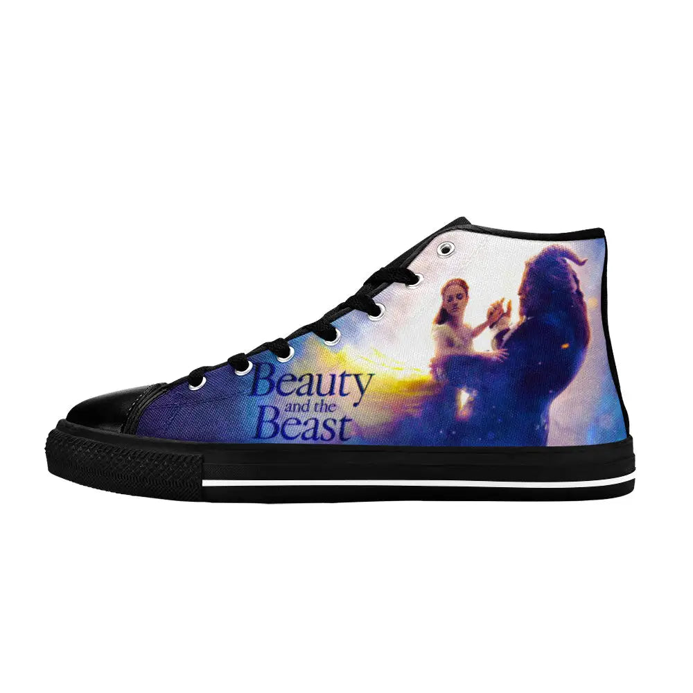 Princess Belle Beauty and the Beast Custom High Top Sneakers Shoes