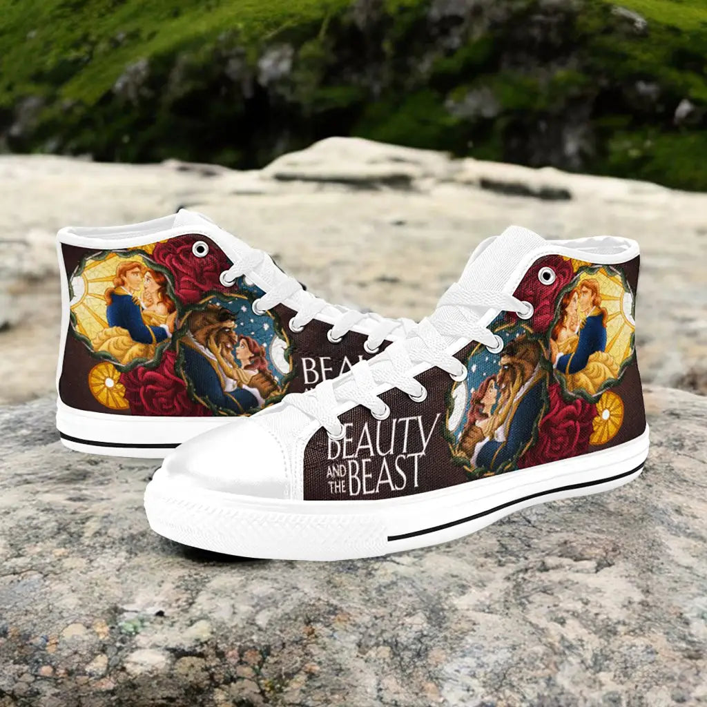 Princess Belle Beauty and the Beast Custom High Top Sneakers Shoes