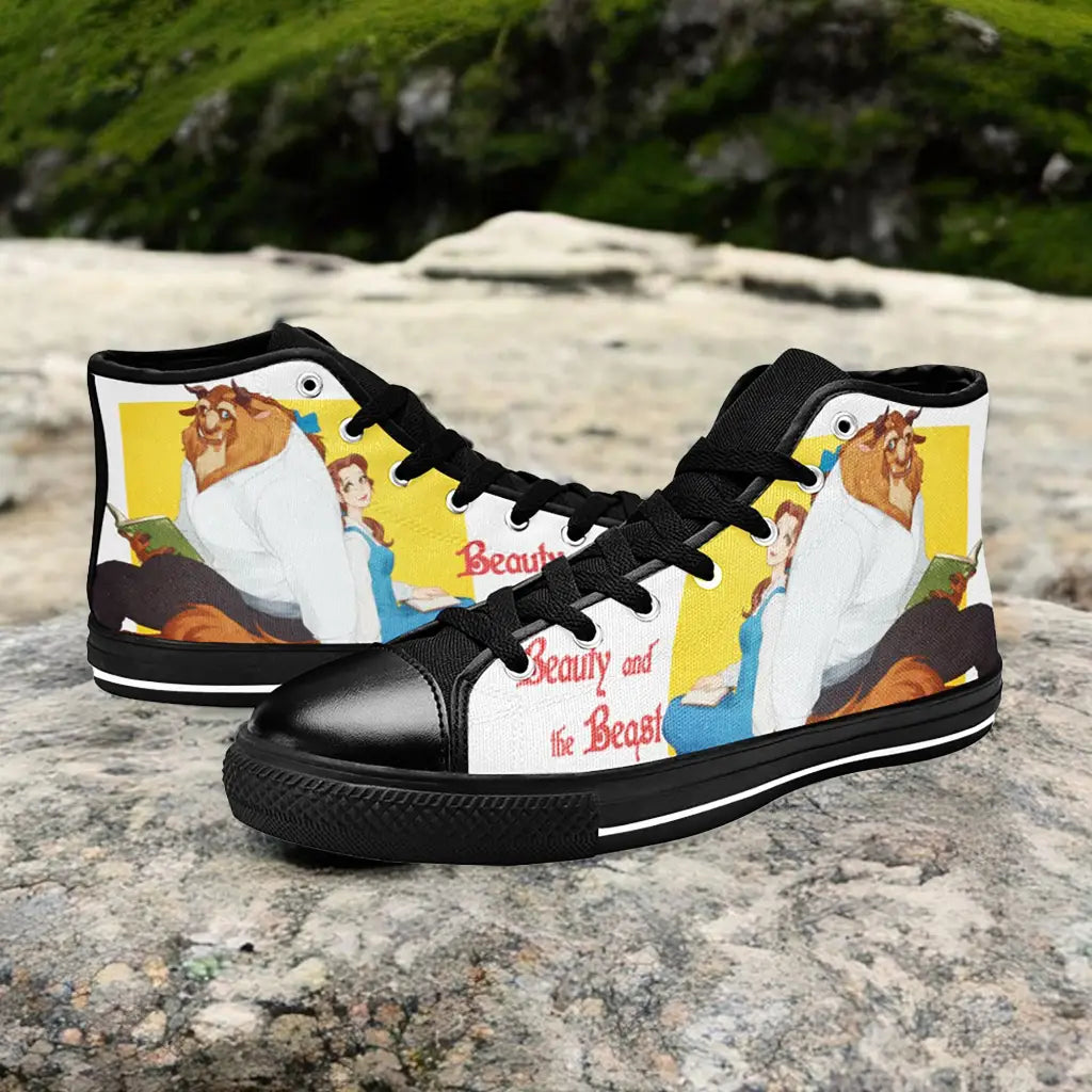 Princess Belle Beauty and the Beast Custom High Top Sneakers Shoes