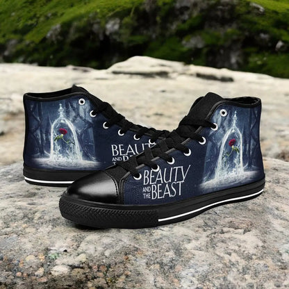 Princess Belle Beauty and the Beast Custom High Top Sneakers Shoes