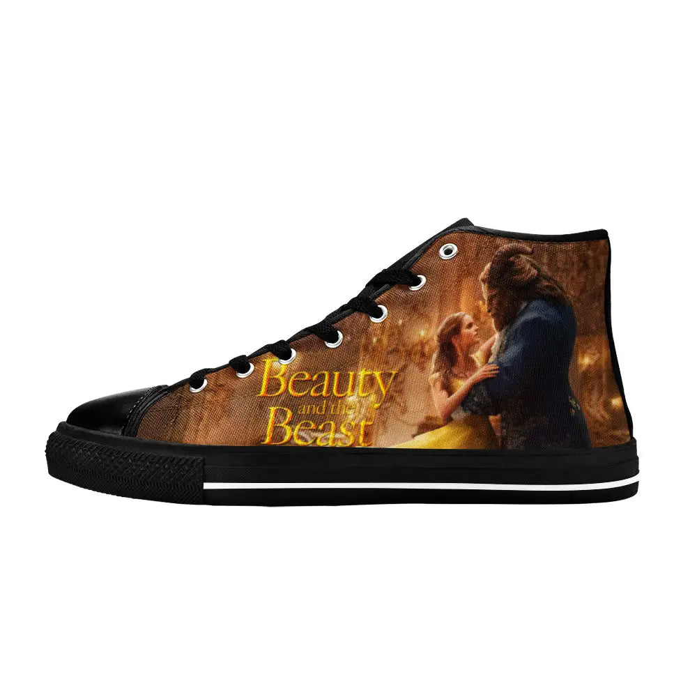 Princess Belle Beauty and the Beast Custom High Top Sneakers Shoes