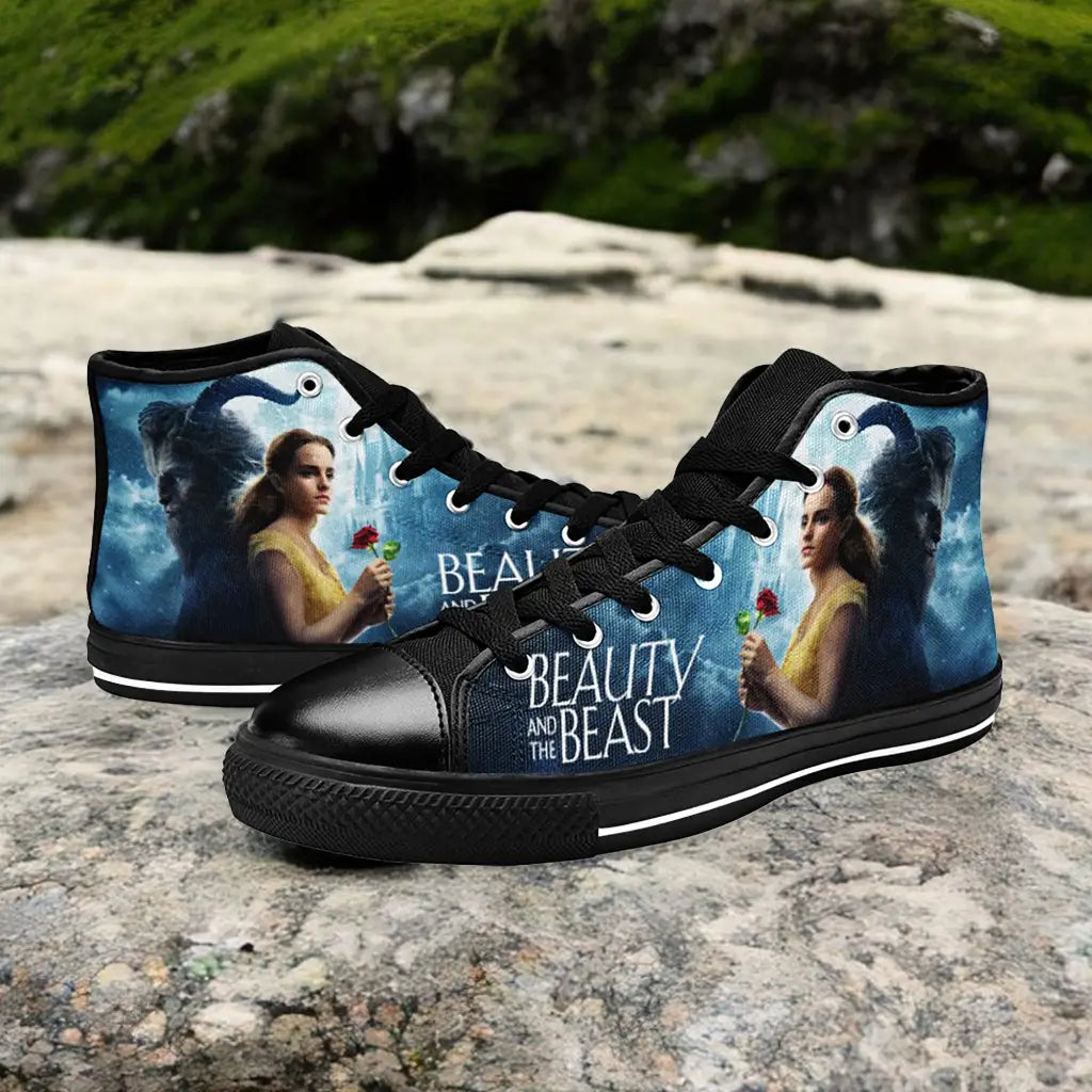 Princess Belle Beauty and the Beast Custom High Top Sneakers Shoes