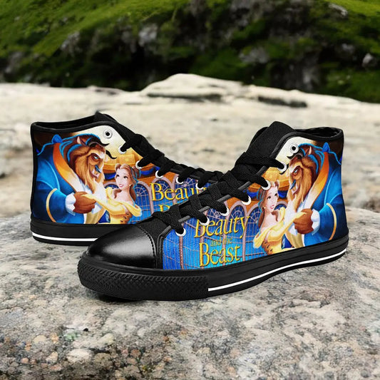 Princess Belle Beauty and the Beast Custom High Top Sneakers Shoes