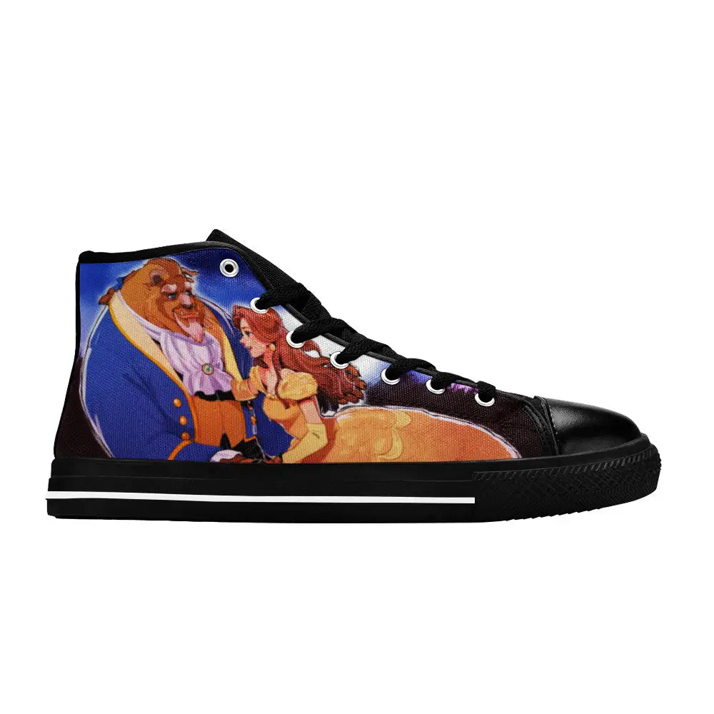 Princess Belle Beauty and the Beast Custom High Top Sneakers Shoes