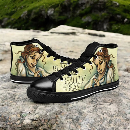 Princess Belle Beauty and the Beast Custom High Top Sneakers Shoes