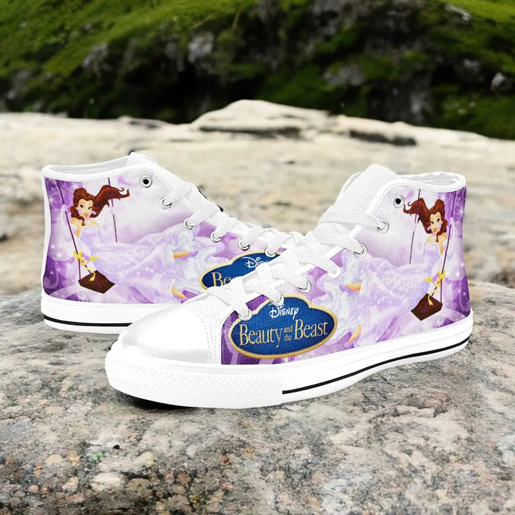 Princess Belle Beauty and the Beast Custom High Top Sneakers Shoes