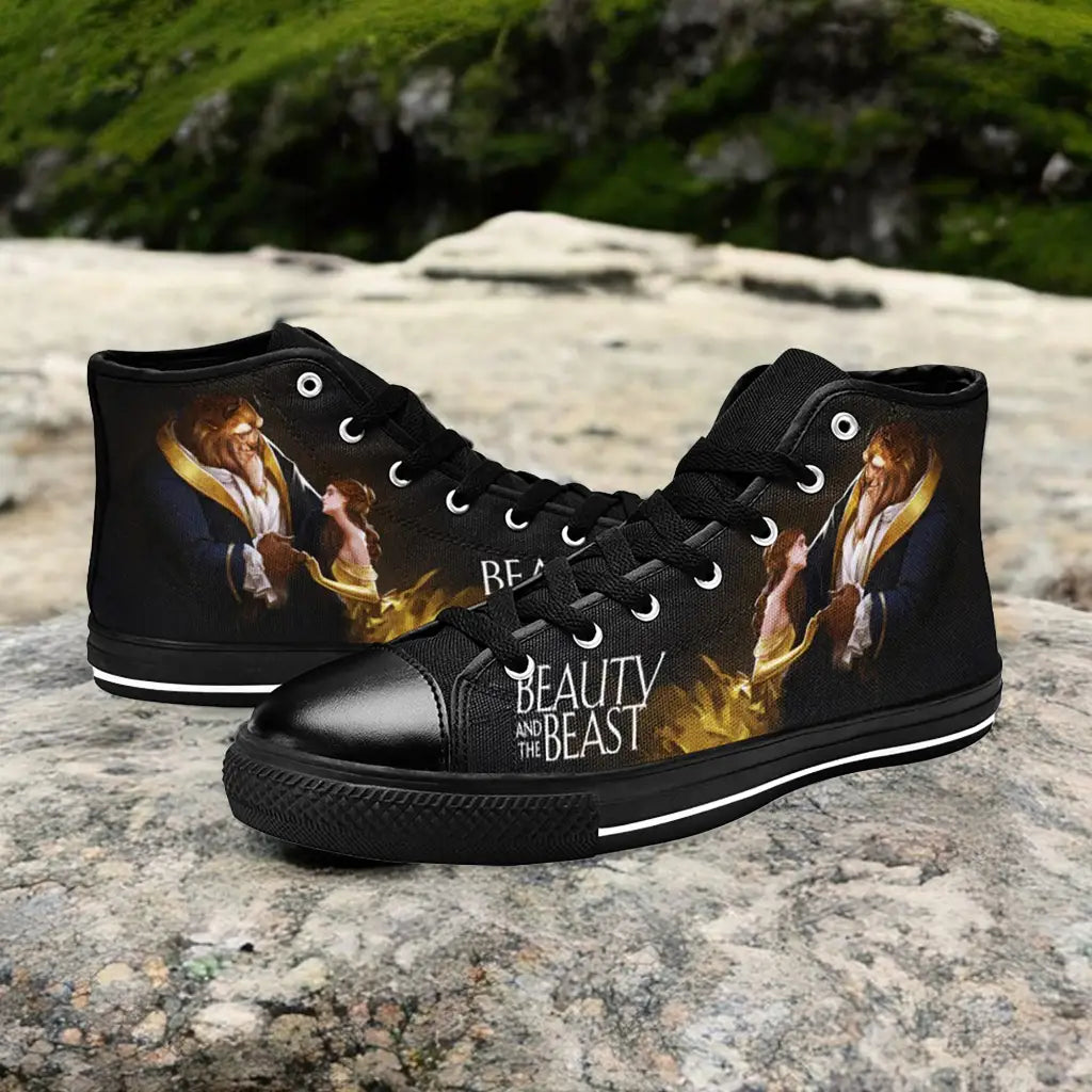 Princess Belle Beauty and the Beast Custom High Top Sneakers Shoes