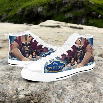 Princess Belle Beauty and the Beast Custom High Top Sneakers Shoes