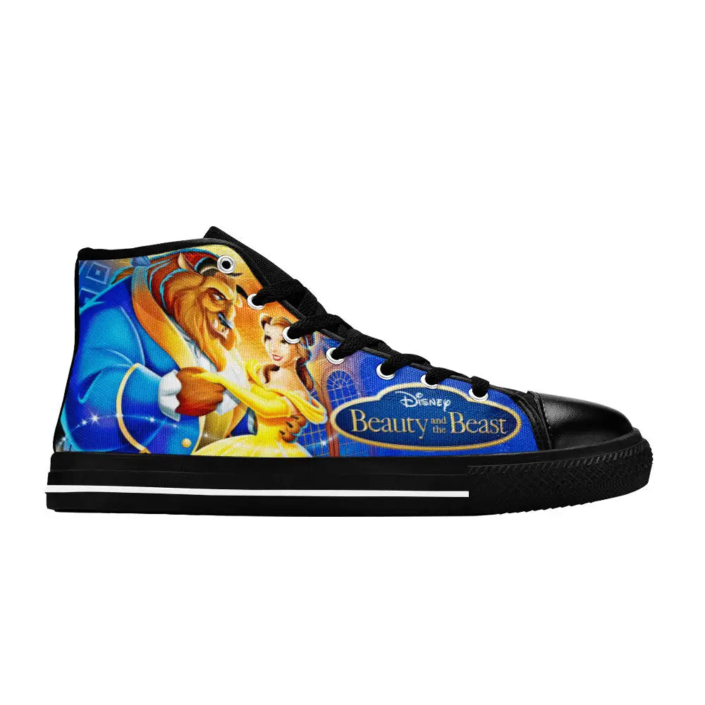 Princess Belle Beauty and the Beast Custom High Top Sneakers Shoes