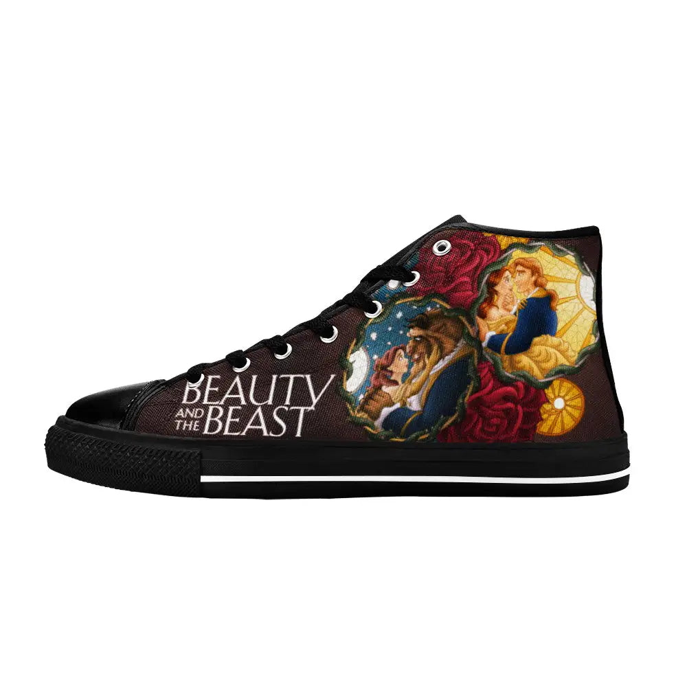 Princess Belle Beauty and the Beast Custom High Top Sneakers Shoes