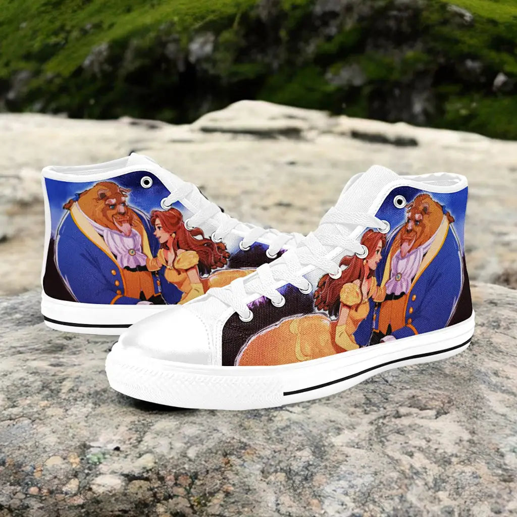 Princess Belle Beauty and the Beast Custom High Top Sneakers Shoes