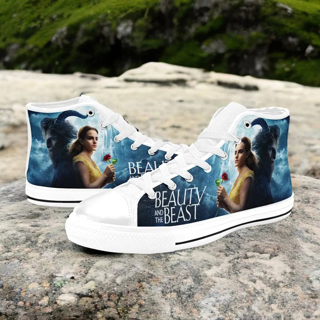 Princess Belle Beauty and the Beast Custom High Top Sneakers Shoes