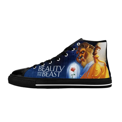 Princess Belle Beauty and the Beast Custom High Top Sneakers Shoes