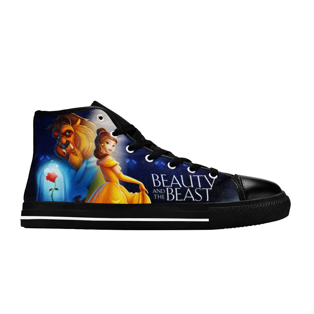 Princess Belle Beauty and the Beast Custom High Top Sneakers Shoes