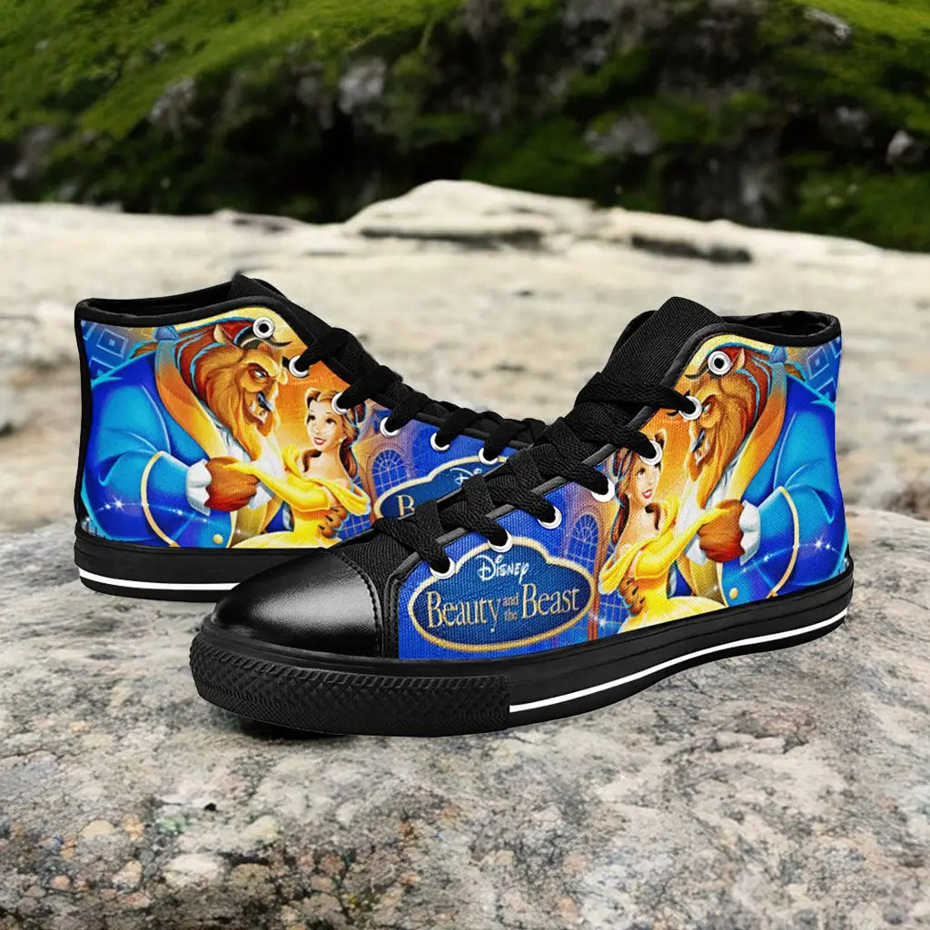 Princess Belle Beauty and the Beast Custom High Top Sneakers Shoes