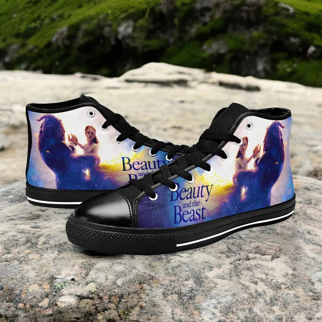 Princess Belle Beauty and the Beast Custom High Top Sneakers Shoes