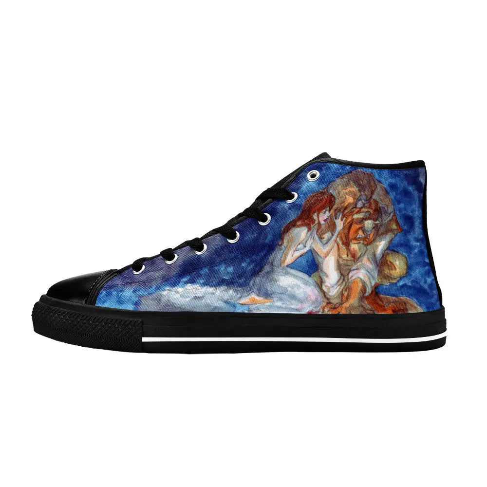 Princess Belle Beauty and the Beast Custom High Top Sneakers Shoes