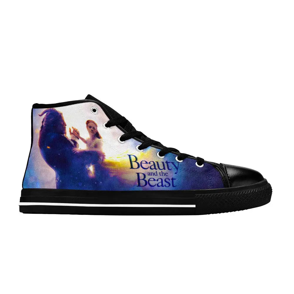 Princess Belle Beauty and the Beast Custom High Top Sneakers Shoes