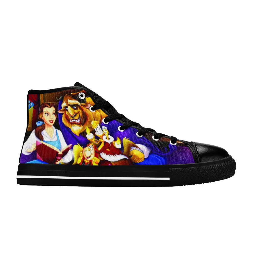 Princess Belle Beauty and the Beast Custom High Top Sneakers Shoes