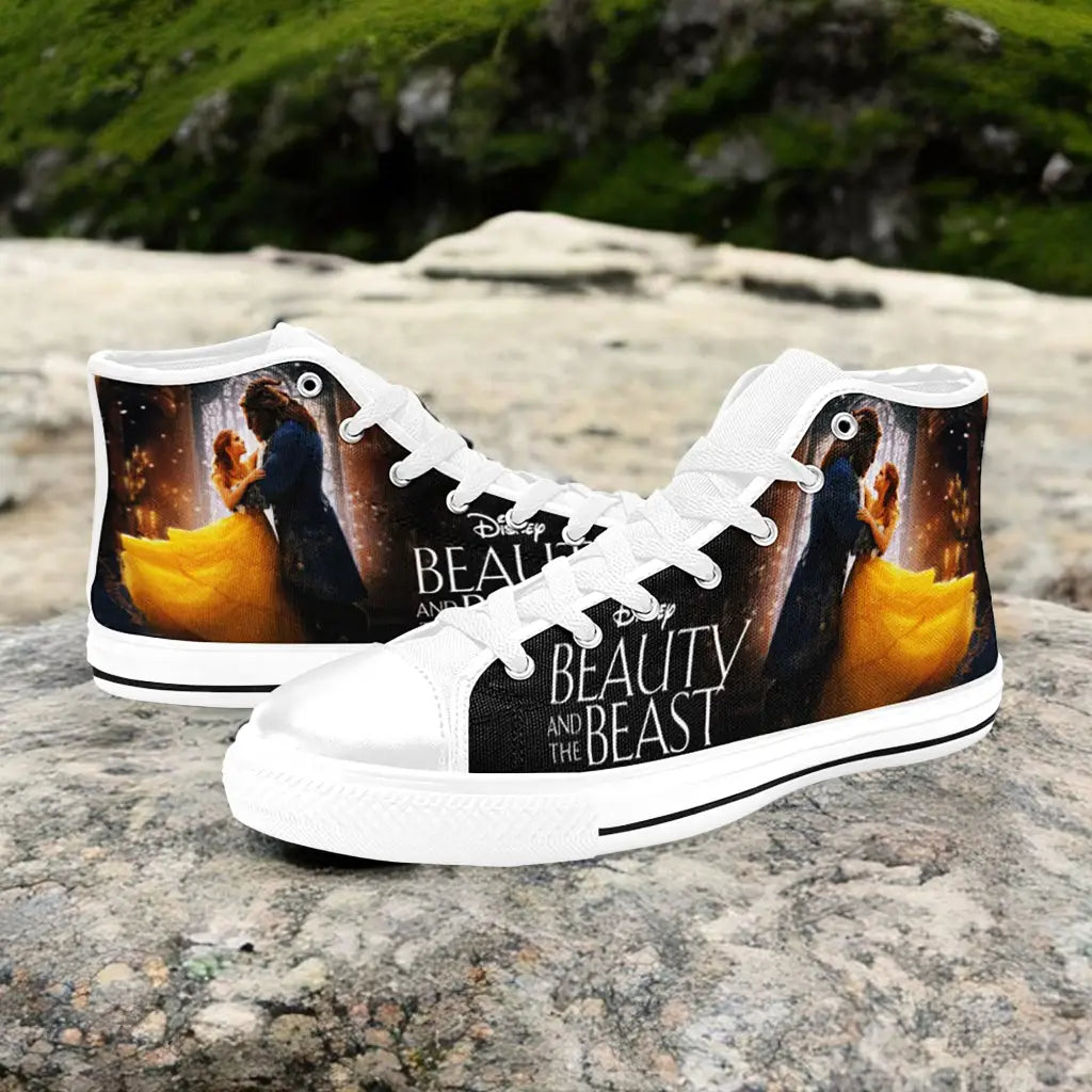 Princess Belle Beauty and the Beast Custom High Top Sneakers Shoes