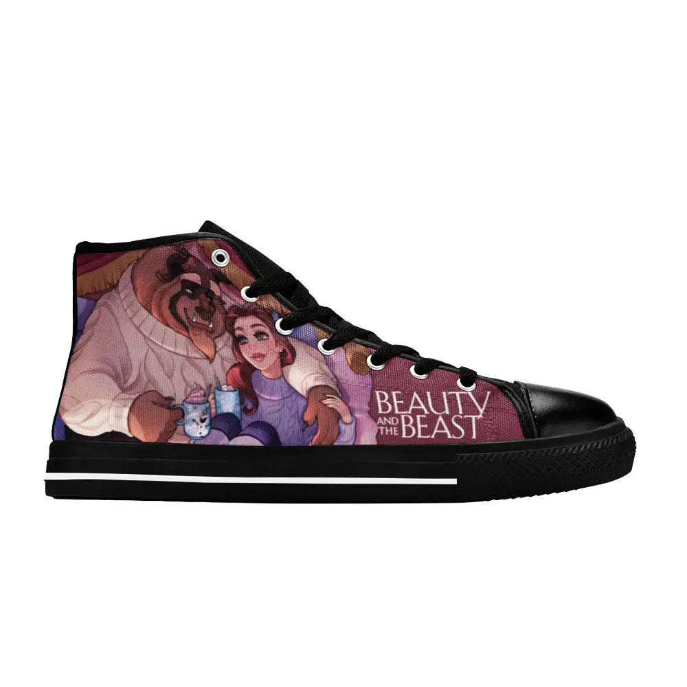 Princess Belle Beauty and the Beast Custom High Top Sneakers Shoes