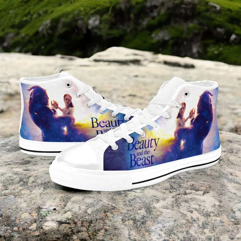 Princess Belle Beauty and the Beast Custom High Top Sneakers Shoes