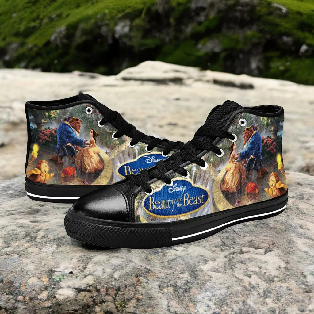 Princess Belle Beauty and the Beast Custom High Top Sneakers Shoes