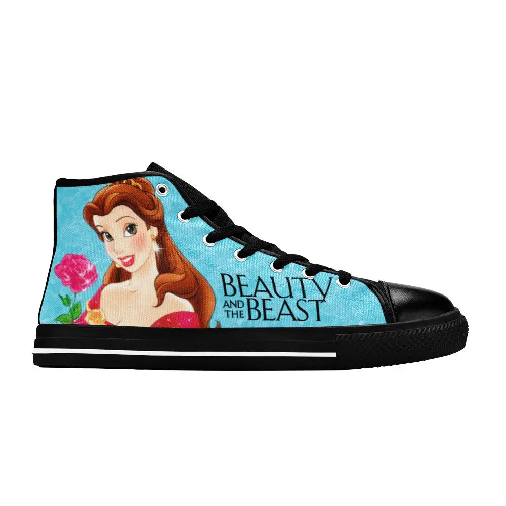 Princess Belle Beauty and the Beast Custom High Top Sneakers Shoes