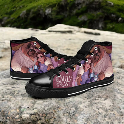 Princess Belle Beauty and the Beast Custom High Top Sneakers Shoes