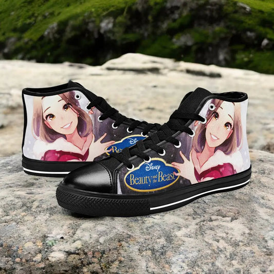 Princess Belle Beauty and the Beast Custom High Top Sneakers Shoes