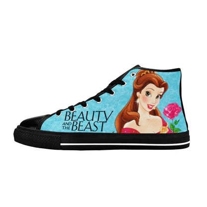 Princess Belle Beauty and the Beast Custom High Top Sneakers Shoes