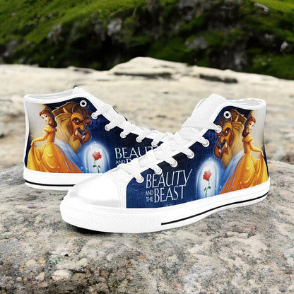 Princess Belle Beauty and the Beast Custom High Top Sneakers Shoes