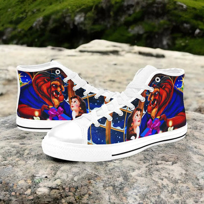 Princess Belle Beauty and the Beast Custom High Top Sneakers Shoes