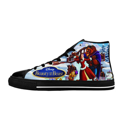 Princess Belle Beauty and the Beast Custom High Top Sneakers Shoes