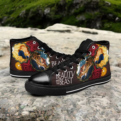 Princess Belle Beauty and the Beast Custom High Top Sneakers Shoes