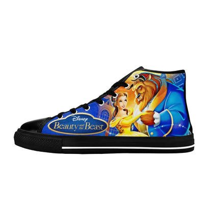 Princess Belle Beauty and the Beast Custom High Top Sneakers Shoes