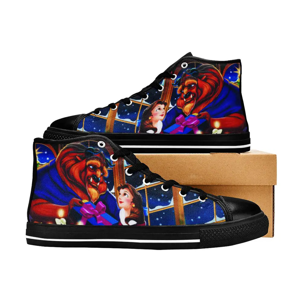 Princess Belle Beauty and the Beast Custom High Top Sneakers Shoes