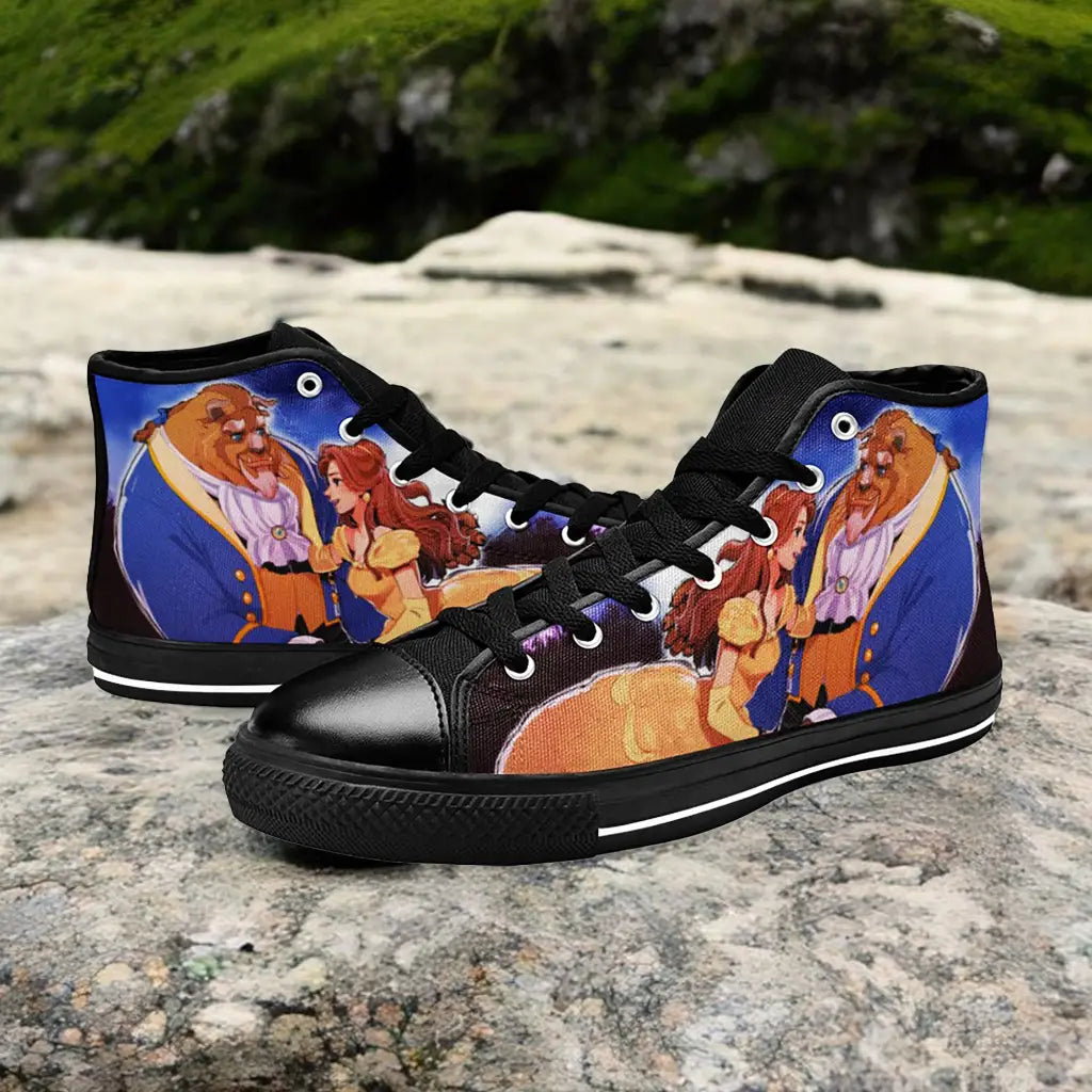 Princess Belle Beauty and the Beast Custom High Top Sneakers Shoes