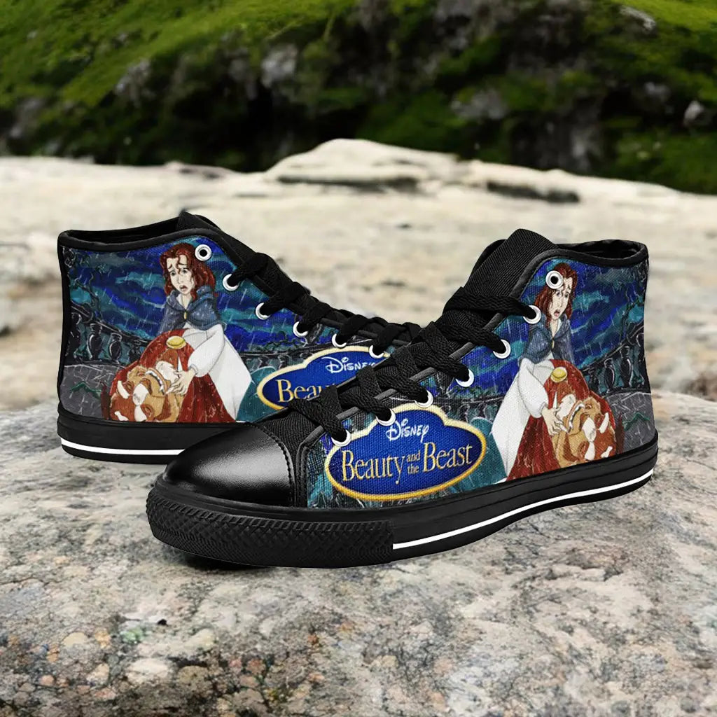 Princess Belle Beauty and the Beast Custom High Top Sneakers Shoes