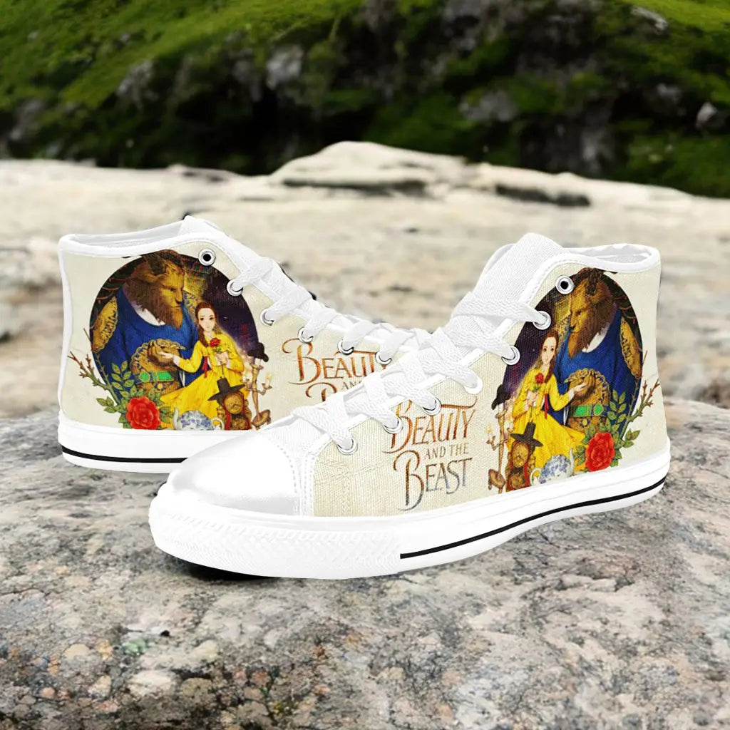 Princess Belle Beauty and the Beast Custom High Top Sneakers Shoes