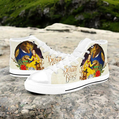 Princess Belle Beauty and the Beast Custom High Top Sneakers Shoes