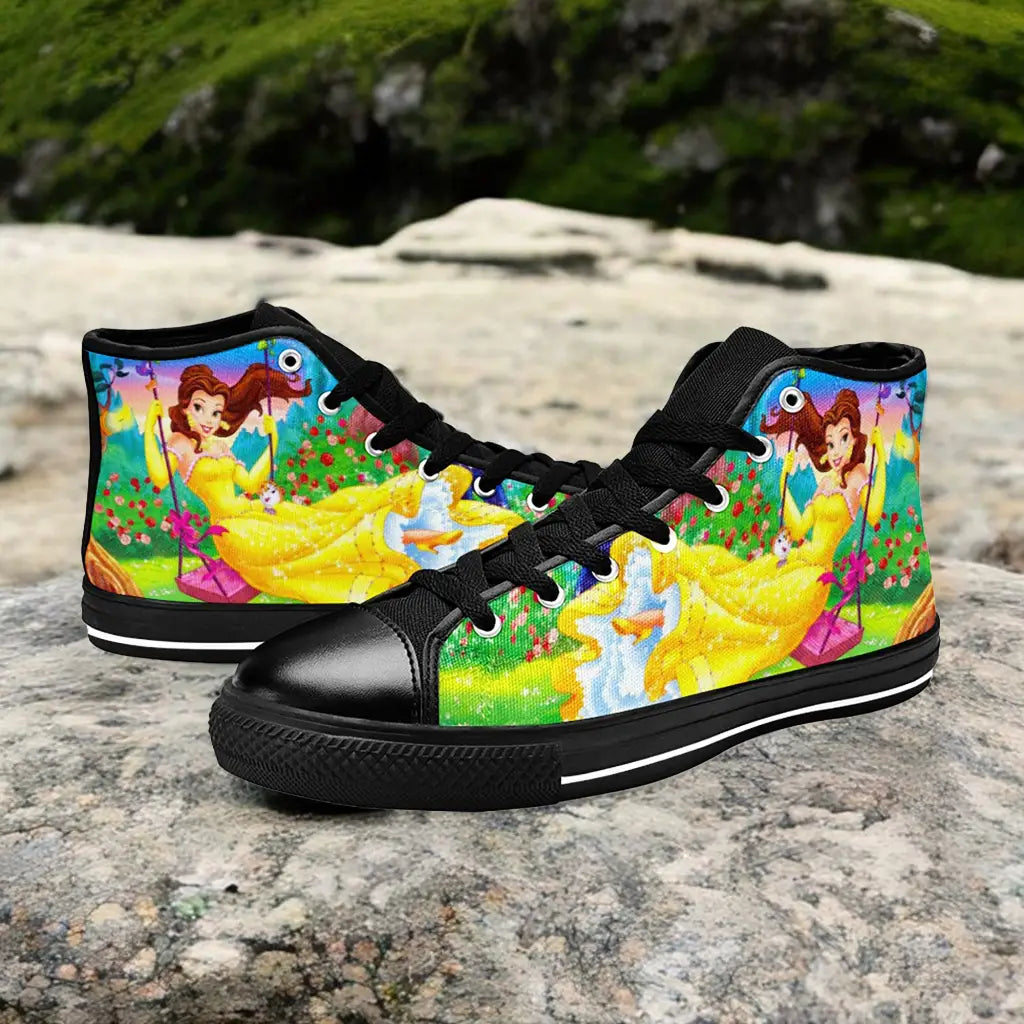 Princess Belle Beauty and the Beast Custom High Top Sneakers Shoes