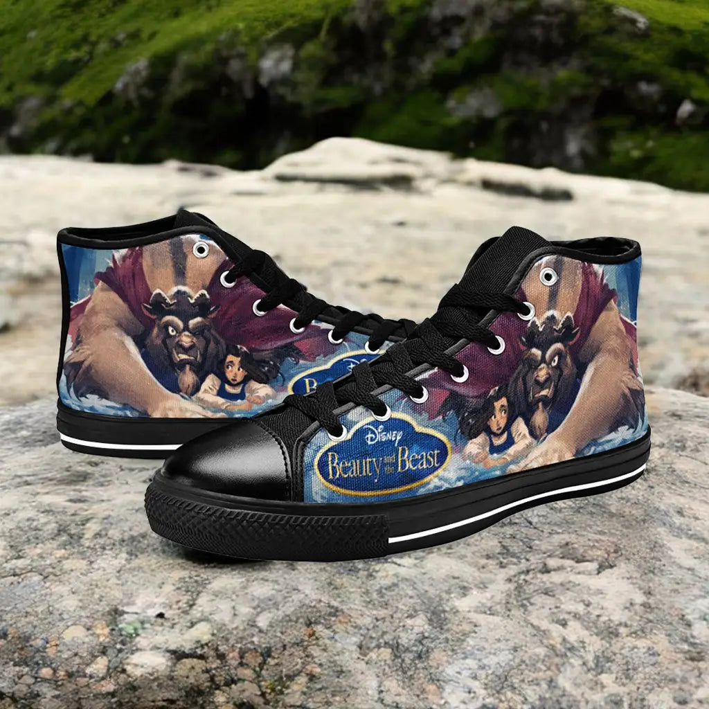 Princess Belle Beauty and the Beast Custom High Top Sneakers Shoes