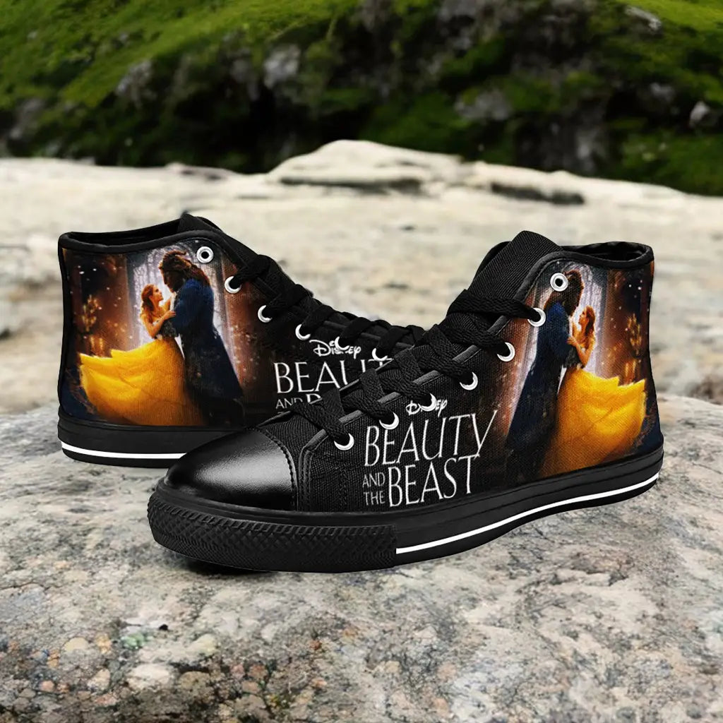 Princess Belle Beauty and the Beast Custom High Top Sneakers Shoes