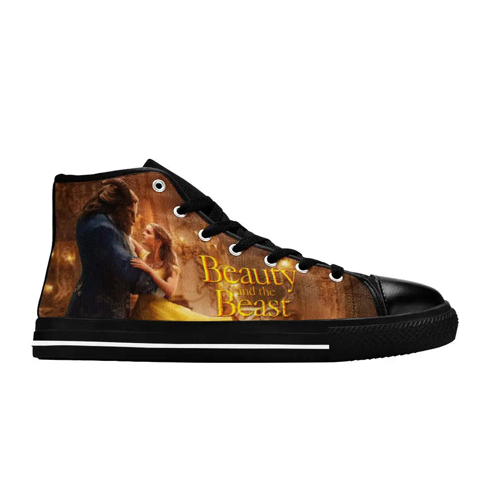 Princess Belle Beauty and the Beast Custom High Top Sneakers Shoes