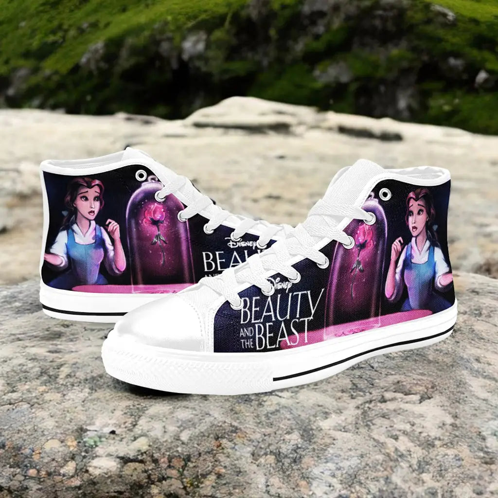 Princess Belle Beauty and the Beast Custom High Top Sneakers Shoes